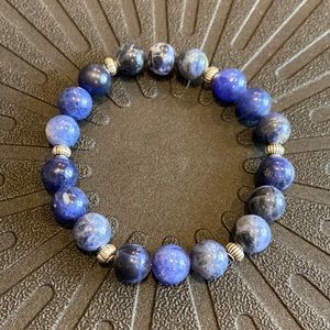 Hand Crafted * Sodalite Crystal Bracelet